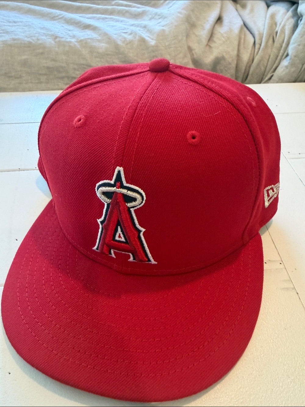 New Era Angels Red MLB 'A' Logo Snapback Hat 7 3/4